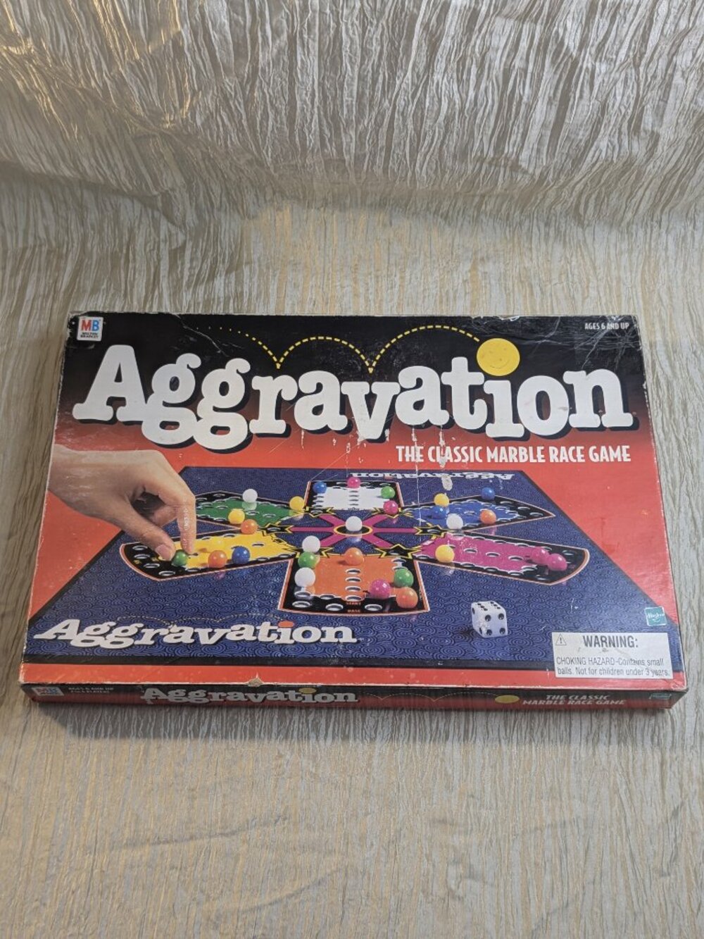 1999 Milton Bradley Aggravation Board Game Complete in Box Family Game Night Fun